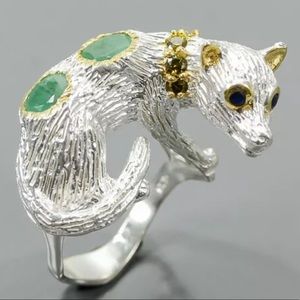 Unique Genuine Emerald Ring